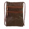 Genuine Soft Leather Neck Passport Holder/Pouch and Purse (Brown)
