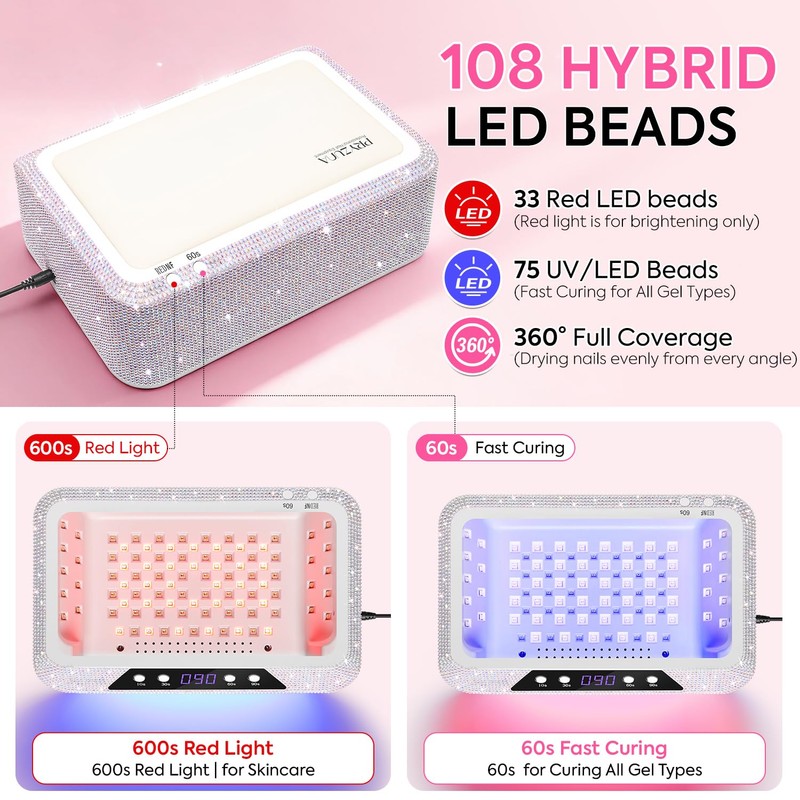 UV LED Nail Lamp, 120W UV Light for Gel Nails