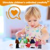 yotutun Dollhouse Doll Family Set, Wooden Dollhouse Dolls with 7