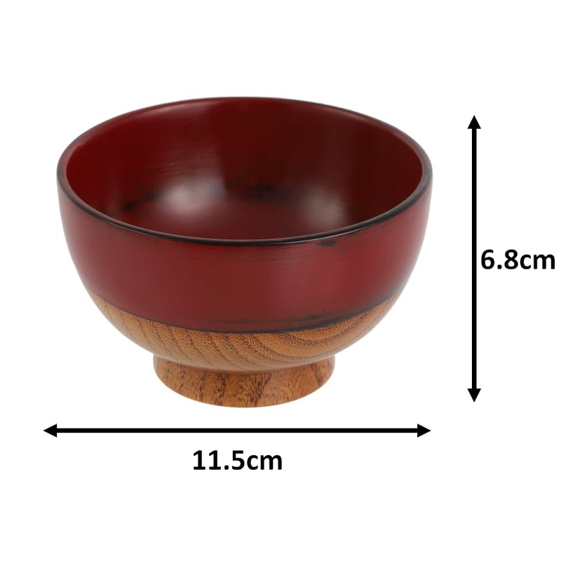 阿瀬真三商店 汁椀 11.5×6.8cm 2個セット お碗 赤 レッド 和食器 木製 軽い