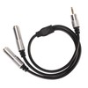 3.5mm to Dual 6.35mm Cable Male to Dual Female Plug