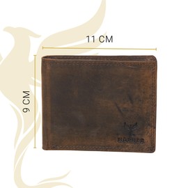 Hörner Fortuna Adult Premium Leather Wallet Brown Compact 1 Compartment 1 Pocket 3 Sections Classy Gift Box Unisex Formal Elegant, brown, Pura