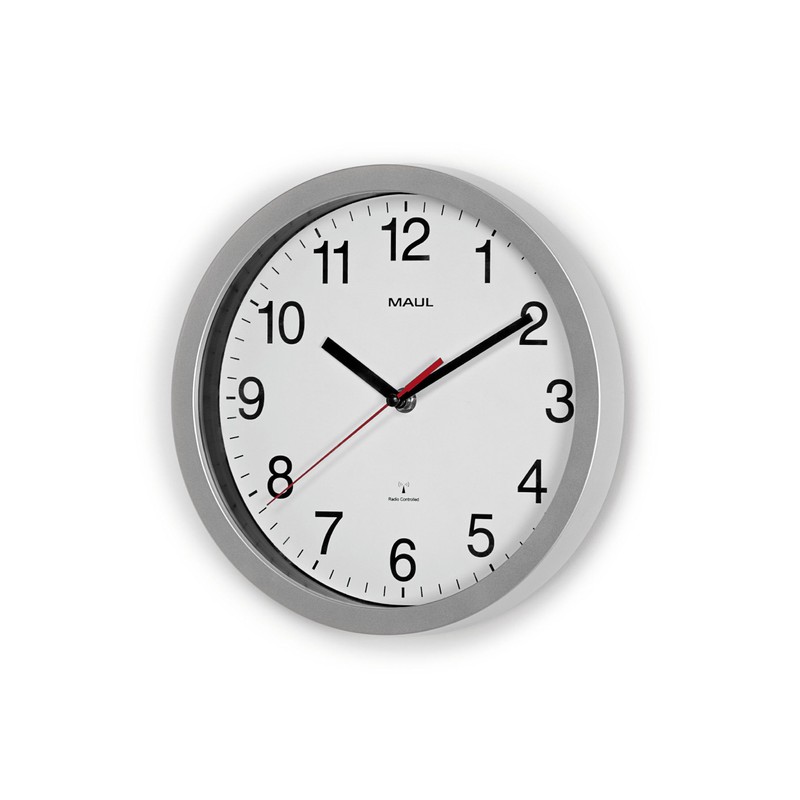 Maul MAULrun Wall Clock, Diameter 25 cm, Stylish Radio-Controlled Clock
