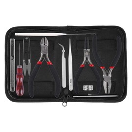 WUCID Jewelry Pliers,3.5-inch Pliers Elbow Straight Head Tweezers 12-Piece Jewelry Making Kit DIY Beaded Combination Kit Jewelry Making Supplies