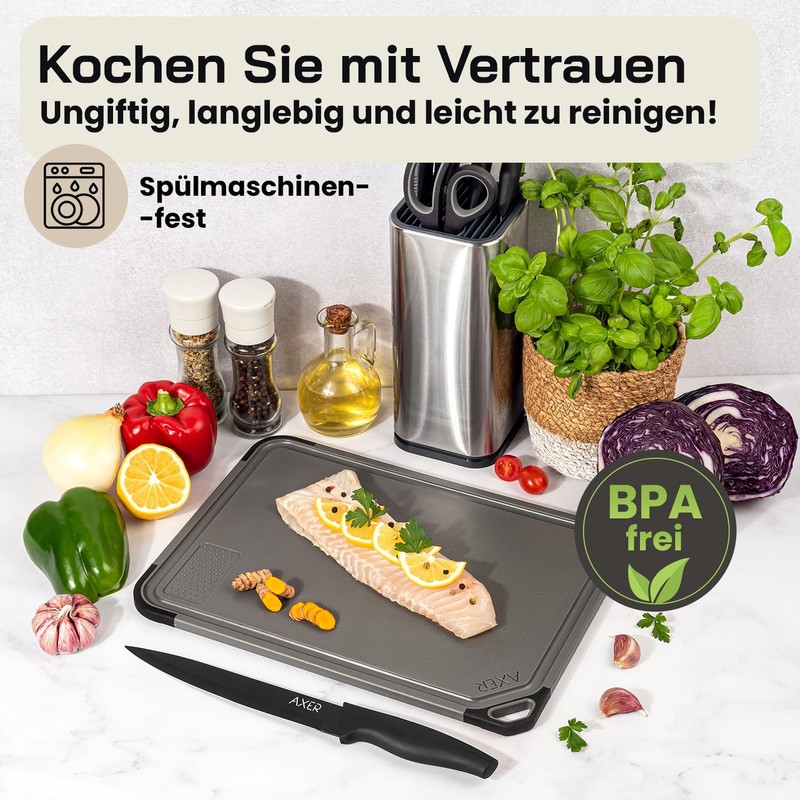 Axer Chopping Board Plastic BPA Free – Universal Size 35