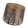 Large Metal Lampshade Forest Pattern Etching Lamp Shade 12'' Top