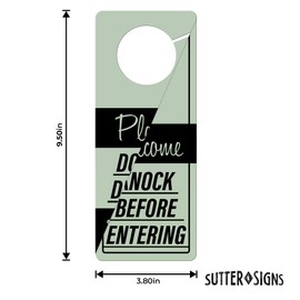 Do Not Disturb Door Hanger Sign, Dual Sided, Please Do Not Disturb Welcome Please Knock Door Sign for Home, Office, Meeting, Recording Room, 9.5" x 3.8" (Pack of 2)