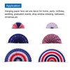 QUARKZMAN Hanging Paper Fans Party Set 6 Pieces Round Pattern