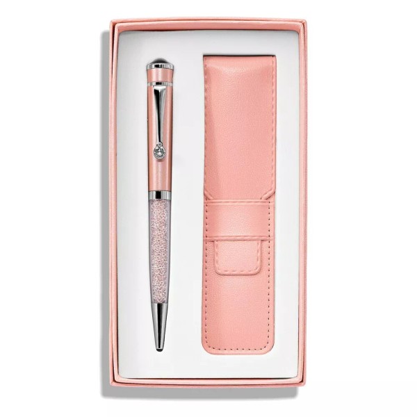 Luxury Giftware by Jere Pink Crystal Filled Ballpoint Pen with
