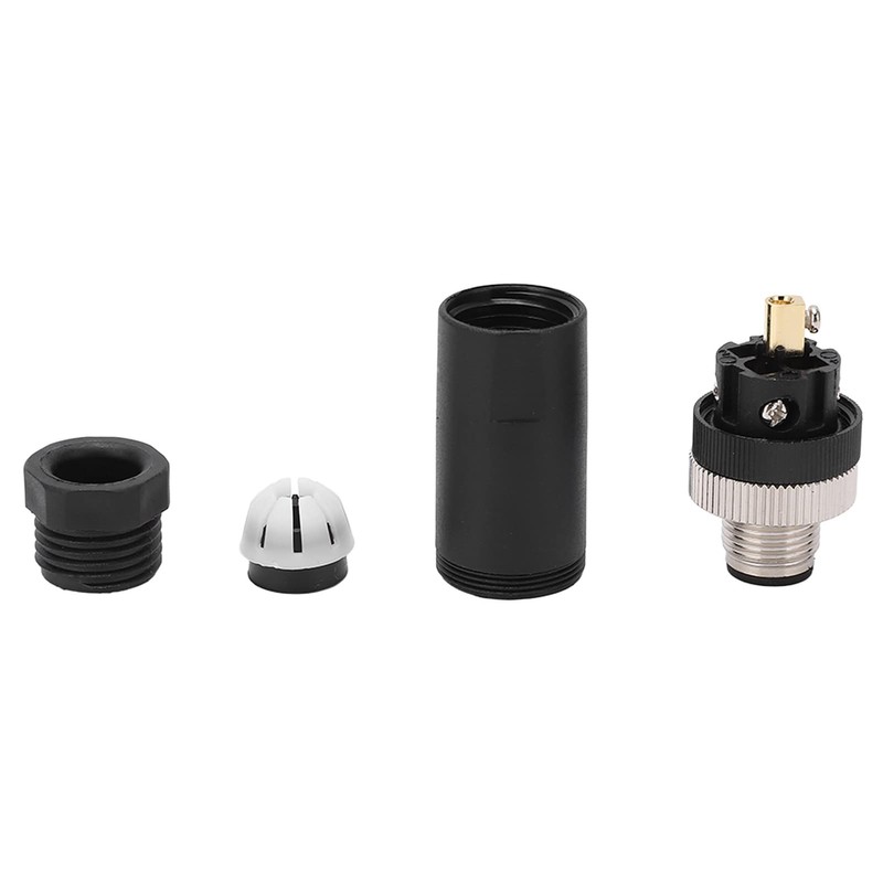 VOBOR Male Field Installable Connector M12 5 Core IP67 Boat