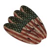 Rustic American USA Flag Distressed Double-Sided Oval Nail File Emery