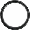 Black Solid Titanium 8mm Beveled Edge Wedding Band Ring Comfort
