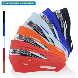 MCHMFG Dirt Bike Handguards with Grips - 7/8" and 1 1/8" Motorcycle Hand Guards for ATV - Universal Handguards Bracket for Off Road Motorcross Red