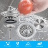 [2 Pack] IUYPKQ Kitchen Sink Strainer - Sink Drain Stopper