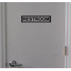 CrownVinyl.com RESTROOM Sign Vinyl Decal Sticker - Door Window Wall
