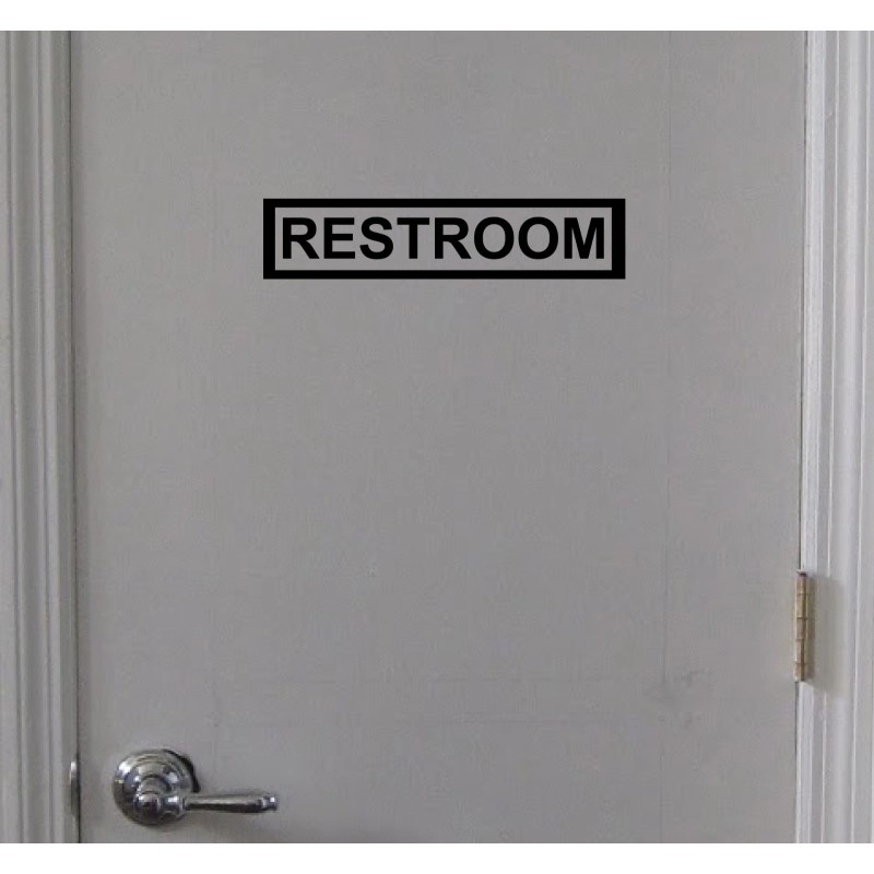 CrownVinyl.com RESTROOM Sign Vinyl Decal Sticker - Door Window Wall