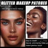 50 Assorted Glitter Freckles Face Tattoo, Glow Up Makeup Patches
