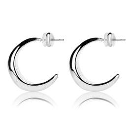 CoBi 925 Sterling Silver Hoop Earrings for Women, Teardrop Chunky Earrings, Lightweight and Hypoallergenic, Non-Tarnish Dupes Fashion Jewelry, Everyday Wearing, Gift Choice For Your Loved One