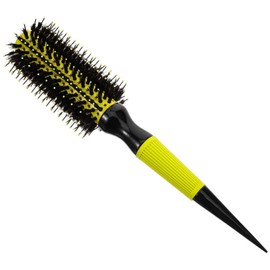 WOONEKY Portable Round Hair Brush Travel Hairbrush Bristle Brush for Short Curly Hair Small Size