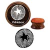 Printtoo Star Pattern Craft Textile Wooden Rubber Stamp Diary Card