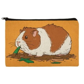 Guinea Pig Eating Pencil Pen Organizer Zipper Pouch Case