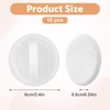 10Pcs 100% Cotton Round Dusting Powder Puff, White Round Velour