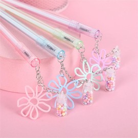 1Pc Random Gel Ink Rollerball Pens Drifting Bottle Pendant Pen Gel Ink Pen Erasable Pen Ballpoint Pens Black Ink Writing Pens office supplies