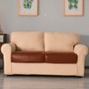 vctops 100% Waterproof Pu Leather Couch Cushion Covers Luxury Stretch