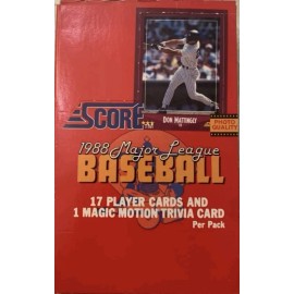 1988 Score Baseball - 20 Unopened Factory Sealed Wax Packs