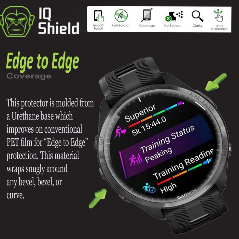 IQShield 6 Pack Screen Protector for Garmin Forerunner® 970/570/965-47mm /