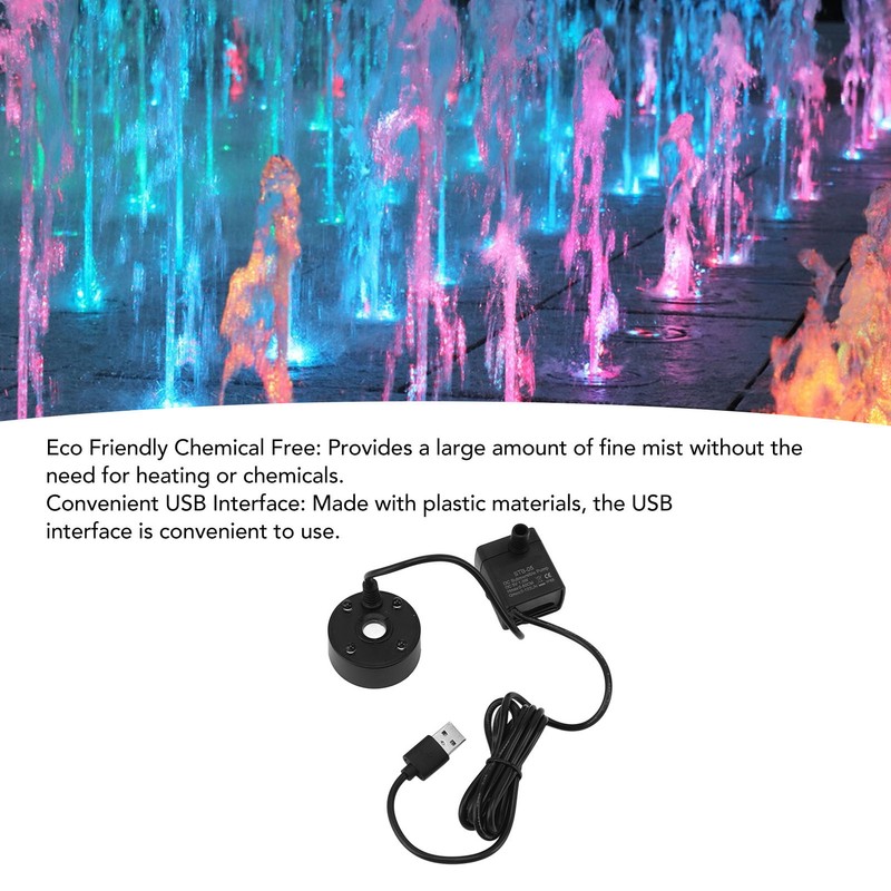 Mist Maker USB Fog Maker with Pump LED Colorful Lighting