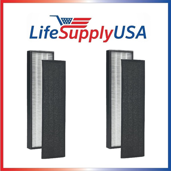 LifeSupplyUSA 2 Pack - True HEPA Replacement Filter Compatible with GermGuardian FLT5000/FLT5111 AC5000 Series, Filter C Germ Guardian