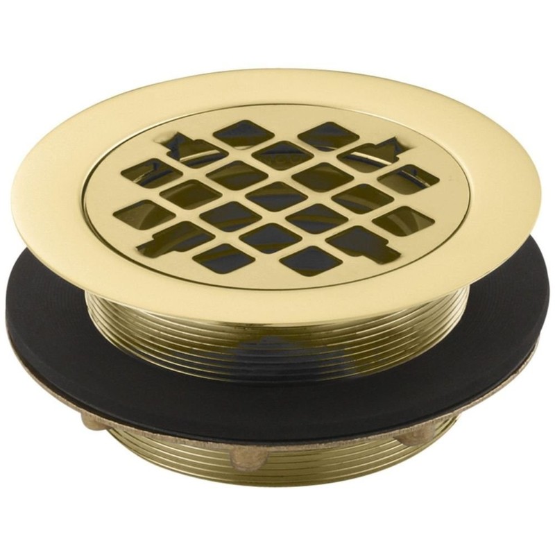 KOHLER Round shower drain for use with plastic pipe, gasket