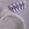 Star Moon Nail Stickers Butterfly Nail Art Stickers Decals 4PCS