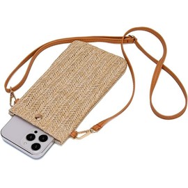 Small Crossbody Straw purse Lightweight Summer Beach Phone Bag for Women