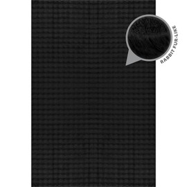 CAMILSON Plush Area Rug 8x10 Modern Fluffy Shag Shaggy Ultra Soft Bedside Rugs Non Slip High Pile Easy to Clean Durable Living Room Bedroom Kids Room Indoor Carpet (8 x 10 Black)