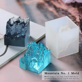 FineInno - Moldes de resina de montaña, moldes de silicona Iceberg para resina epoxi, moldes de fundición de micropaisaje, manualidades de arcilla polimérica, pisapapeles