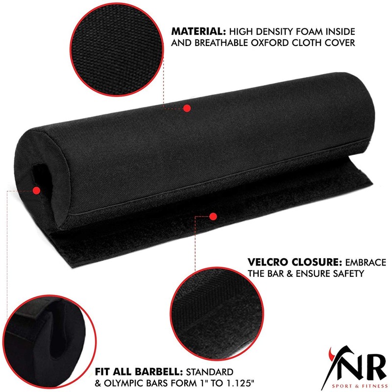 Foam Barbell Bar Rest Pad for Squat Weight Lifting Back