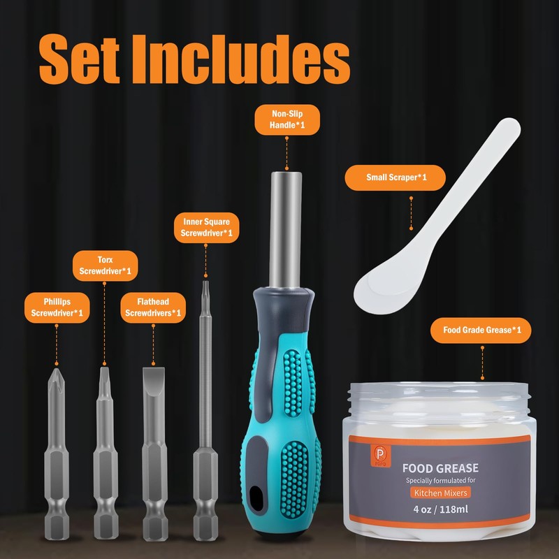 Grease Kit Compatible with KitchenAid Stand Mixer,Includes 4 Oz Food