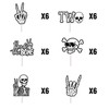 36Pcs Bad Two The Bone Cupcake Toppers Bad 2 The