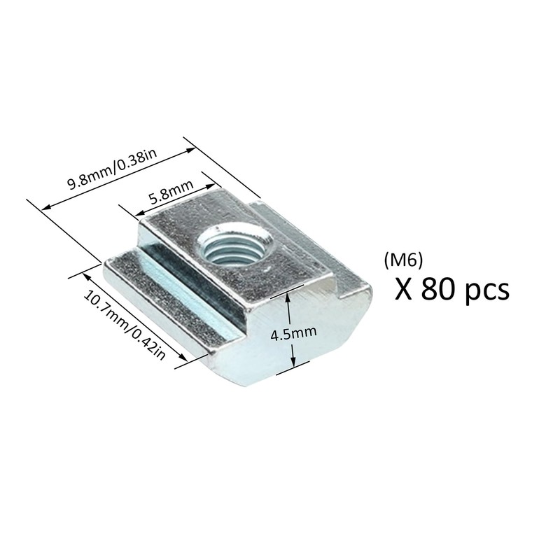 BLCCLOY - Tuerca deslizante M6 T de extrusión de la