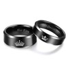 Black Tungsten Ring Her King His Queen Crown Wedding Bands