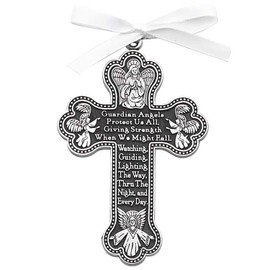 Cathedral Art Guardian Angel (Abbey & CA Gift) Cross Crib Medal for Jewelry Making (CM8)