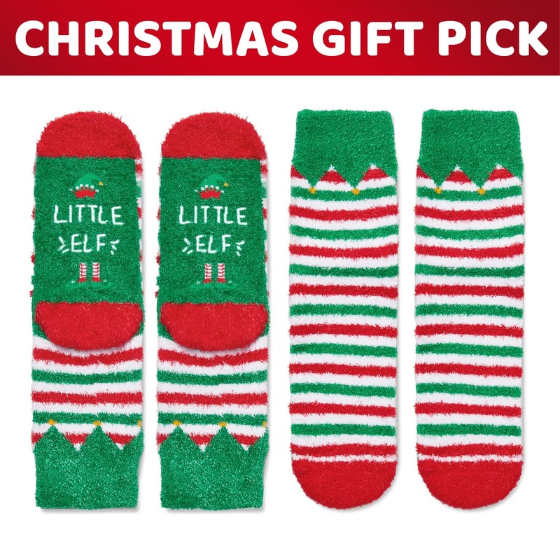 HAPPYPOP Little Elf Christmas Socks for Boys Girls - Secret