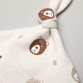 Owlivia Organic Newborn Knot Hats, Hospital Baby Beanies, Unisex Infant Caps, 3-Pack (Newborn, Mini Bears/Beige/Brown)