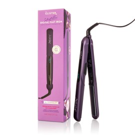 Glister Interstellar Digital Flat Iron with Cosmic Tourmaline Professional Hair Straightener, Hair Styling, Beauty Tool for All Hair Type, Adjustable Temperature Buttons, Gift for Girls - Ultraviolet