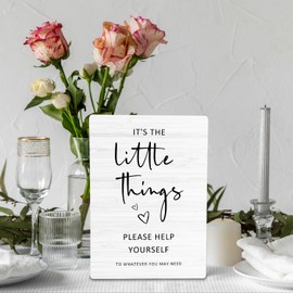 HYKDFMNCJ Wedding bathroom favor sign, Wedding Wooden Stand 5x7 Inch, Bridal Shower Decor, Engagement Party Welcome Sign