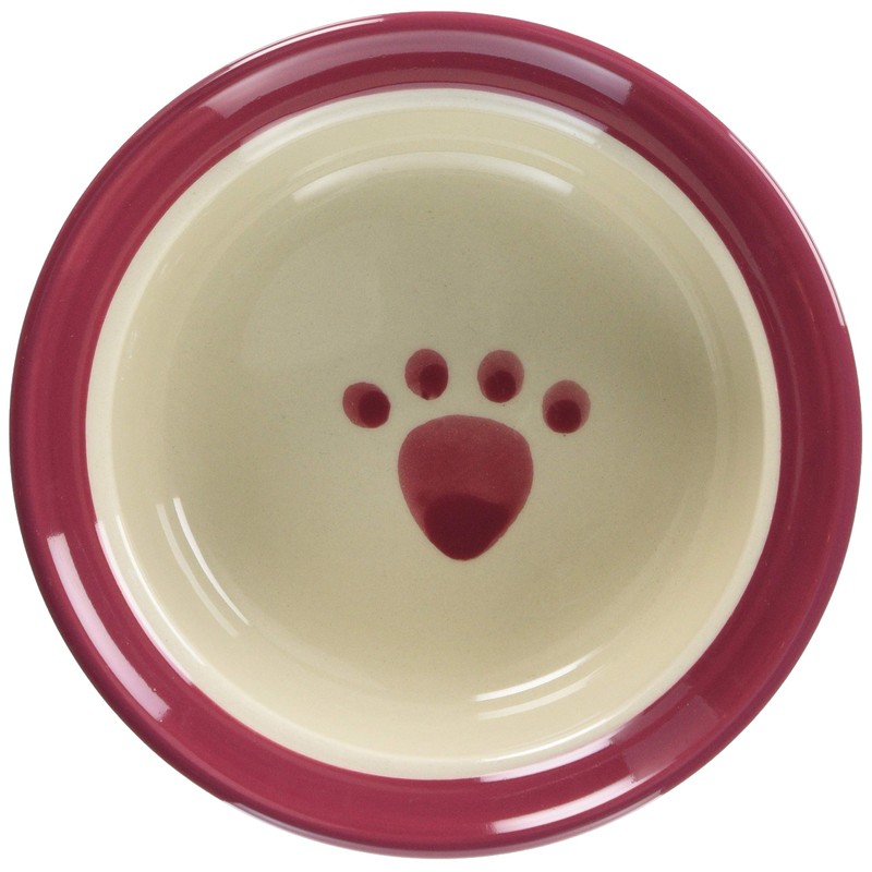 Pet rageous designs Dog Tableware, Pet Paw, Dog Bowl, Plum
