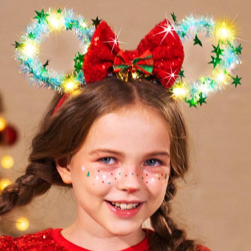 Reaky Christmas Headbands, Christmas Headpieces, Hair Accessories for Women (Green,