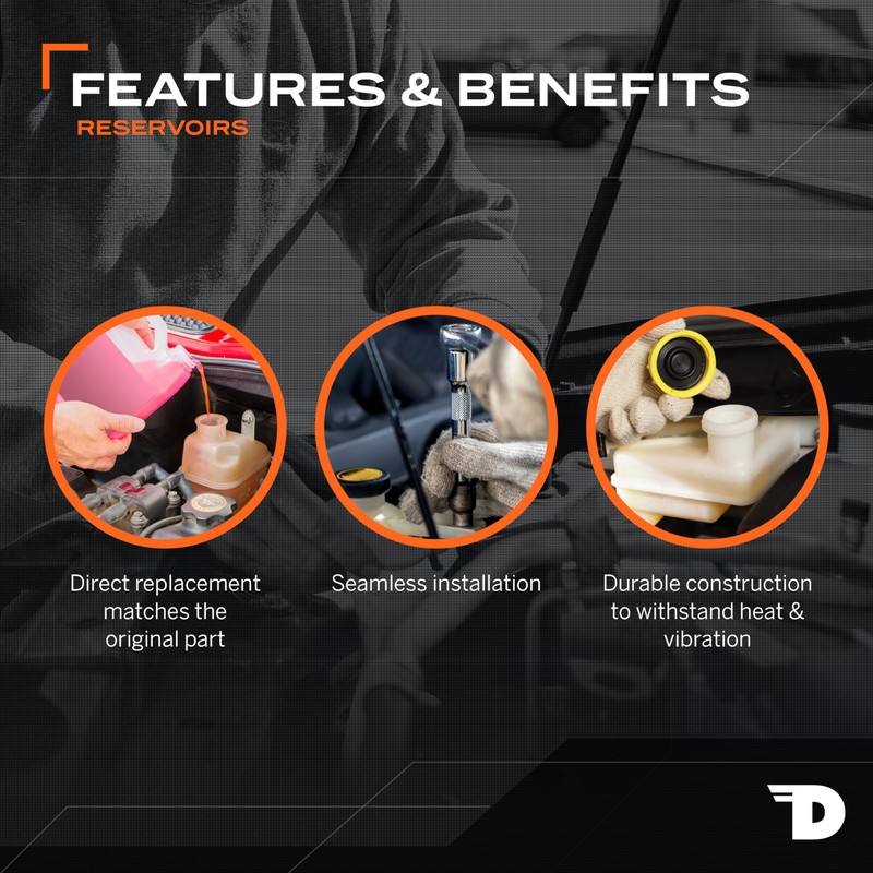 Dorman 603-380 Front Pressurized Coolant Reservoir with Cap Compatible with